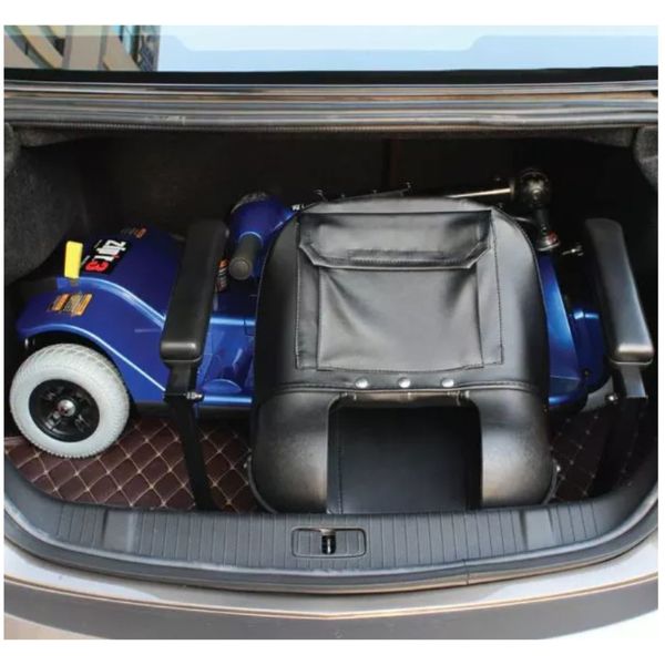 Zip&#39;r Xtra 3-Wheel Travel Mobility Scooter Inside a Trunk of a Car
