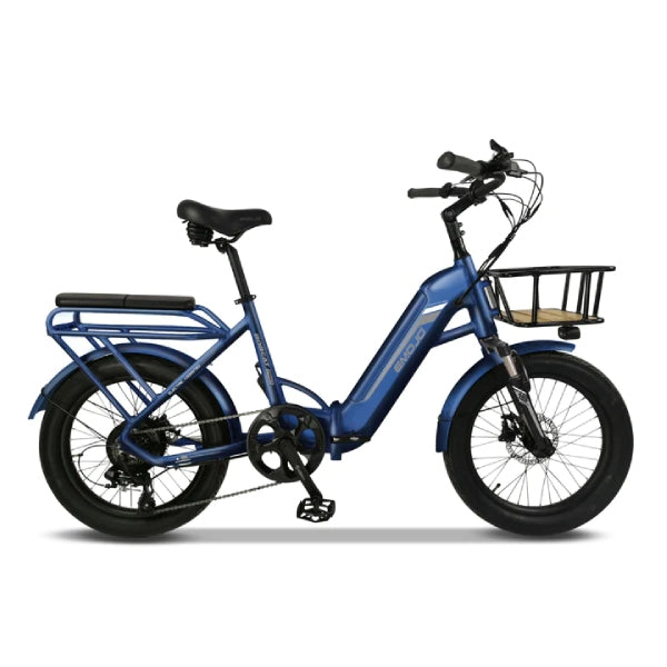 blue emojo bob cat pro e-bike view