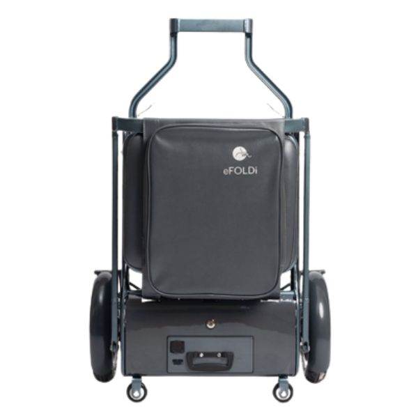eFOLDi Explorer Ultra Lightweight Mobility Scooter Folded into a Suitcase Front View