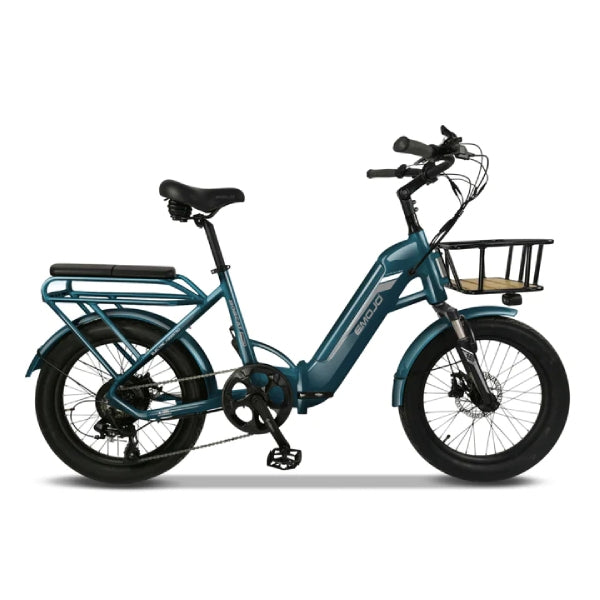 green emojo bobcat pro e-bike view