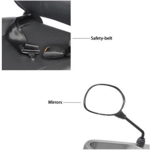 Afikim Afiscooter C3 Scooter Safety Belt and Mirror View