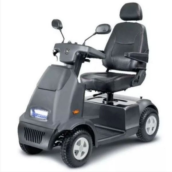 Afikim Breeze C4 All Terrain Scooter Grey Front Side View