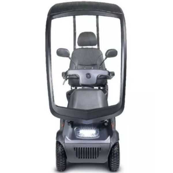 Afikim Breeze C4 All Terrain Scooter Grey Front with Canopy View