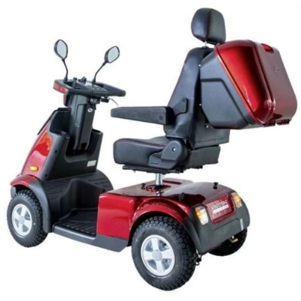 Afikim Breeze C4 All Terrain Scooter Red Rear View