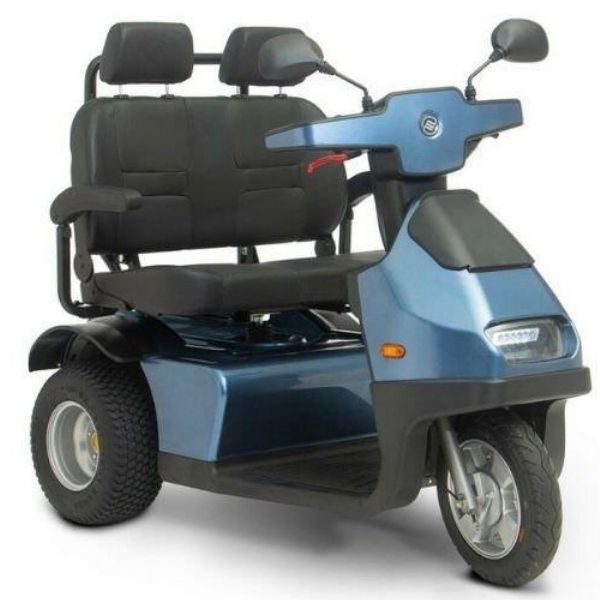 Afikim Breeze S3 Wheel Scooter Blue 2 Seat View