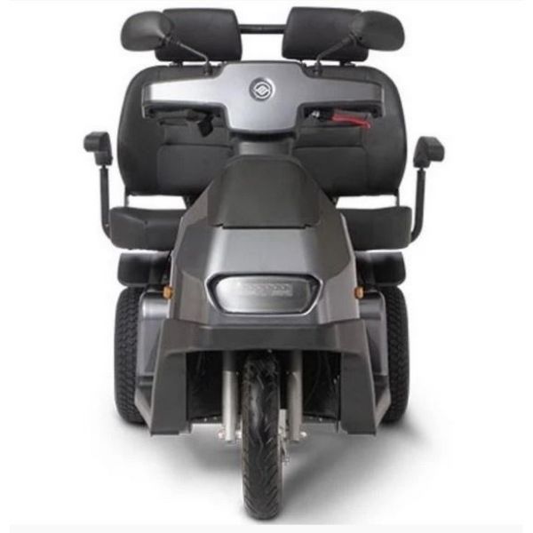 Afikim Breeze S3 Wheel Scooter Grey 2 Seat Front View