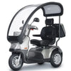 Afikim Breeze S3 Wheel Scooter Silver with Canopy View