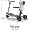 Atto Folding Mobility Scooter Back Left Side View