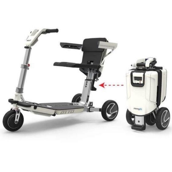 Atto Folding Mobility Scooter Left Side View