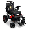 ComfyGo IQ-7000 Remote Control Folding Electric Wheelchair Black and Red Front Side View