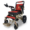 ComfyGo IQ-7000 Remote Control Folding Electric Wheelchair Bronze Red Front Side View