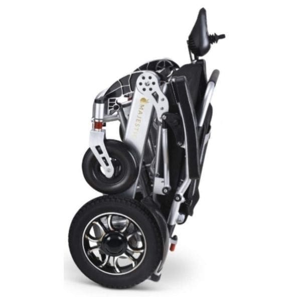 ComfyGo IQ-7000 Remote Control Folding Electric Wheelchair Silver Frame Color View