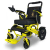 ComfyGo IQ-7000 Remote Control Folding Electric Wheelchair Yellow Black Front Left Side View