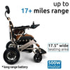 ComfyGo IQ-8000 Limited Edition Folding Power Wheelchair Bronze Taba Side View