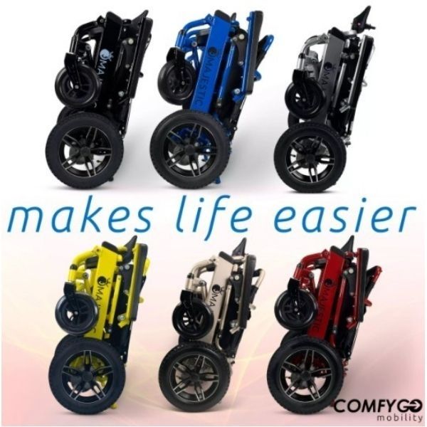 ComfyGo IQ-8000 Limited Edition Folding Power Wheelchair Different Colors Frame View