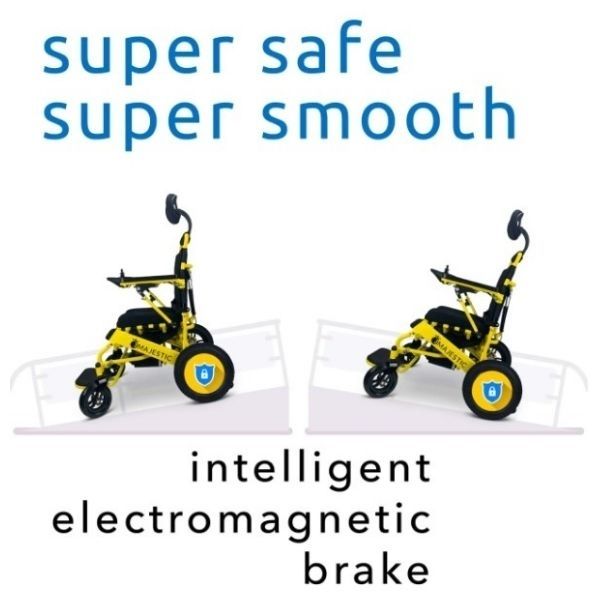 ComfyGo IQ-8000 Limited Edition Folding Power Wheelchair Electromagnetic Brake View