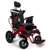 ComfyGo IQ-8000 Limited Edition Folding Power Wheelchair Red Black Front Right View
