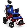 ComfyGo IQ-8000 Limited Edition Folding Power Wheelchair Red Blue Right View