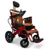 ComfyGo IQ-8000 Limited Edition Folding Power Wheelchair Red Taba Front Side View