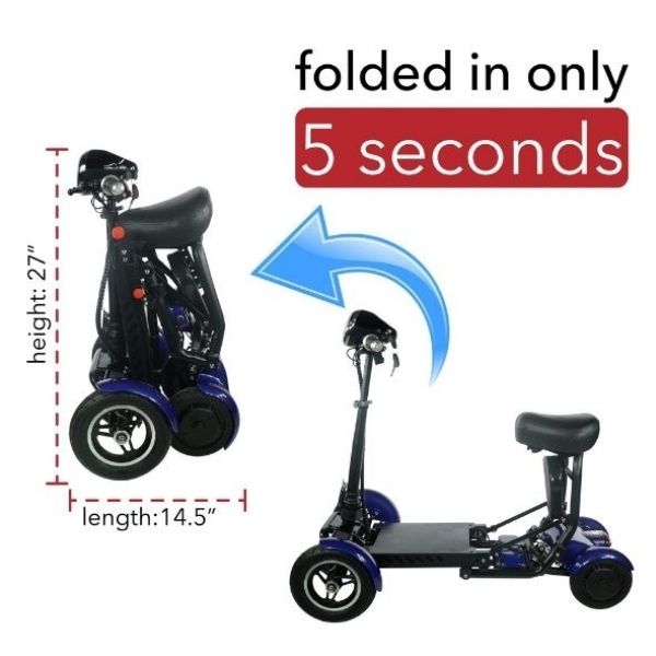 ComfyGo MS 3000 Foldable Mobility Scooter Folded Quick View