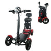 ComfyGo MS 3000 Foldable Mobility Scooter Red Unfolded and Folded View