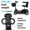 ComfyGo Z-1 Portable Mobility Scooter Tiller Features View