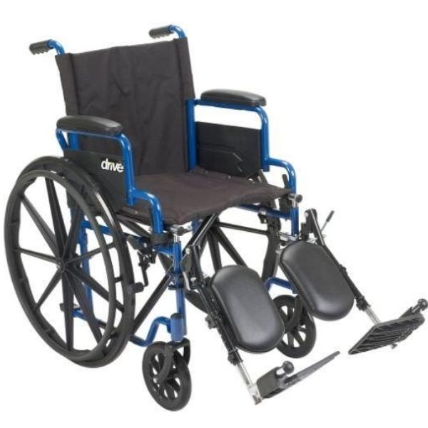 Drive Medical Blue Streak Manual Wheelchair Front Right Side View