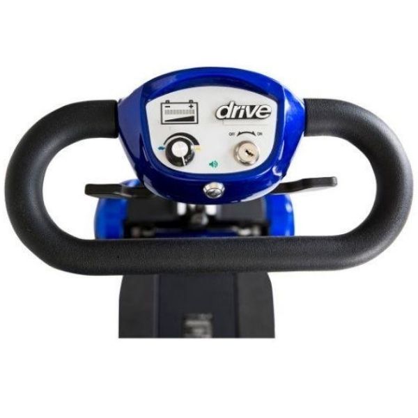 Drive Medical ZooMe Auto-Flex Folding Travel Scooter Dashboard View