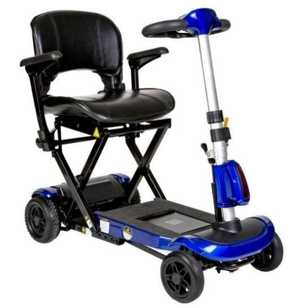 Drive Medical ZooMe Auto-Flex Folding Travel Scooter Front Side View