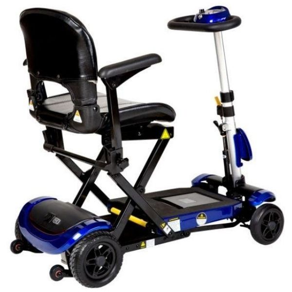 Drive Medical ZooMe Auto-Flex Folding Travel Scooter Side Back view