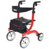 Drive Nitro Euro Style Rollator Red Front Left Side View