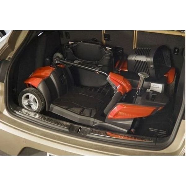 EV Rider City Cruzer 4 Wheel Mobility Scooter Red Easy Storage View
