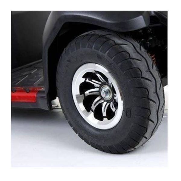 EV Rider City Rider 4 Wheel Mobility Scooter Red Tire View