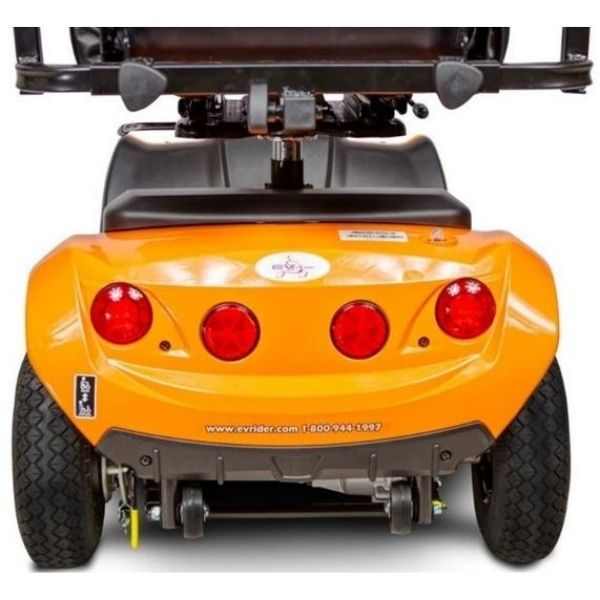 EV Rider City Rider 4 Wheel Mobility Scooter Yellow Back Light  View