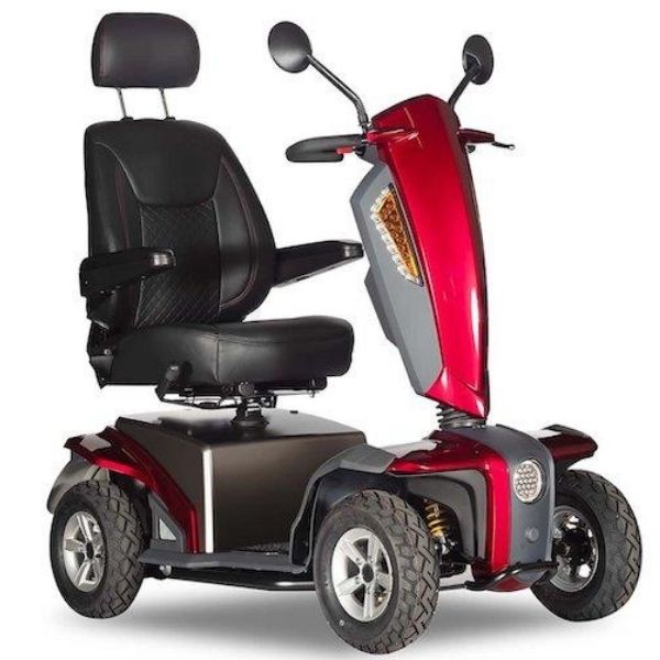 EV Rider Express Mobility Scooter Red Front Right Side View