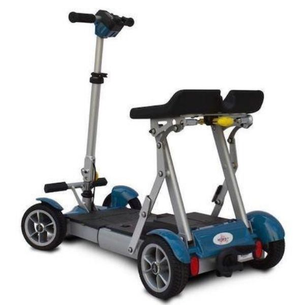 EV Rider Gypsy Ultralight Folding Mobility Scooter Blue Back View