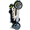 EV Rider Gypsy Ultralight Folding Mobility Scooter Green Side Folded View