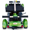 EV Rider Gypsy Ultralight Folding Mobility Scooter Green Tiller Folded View