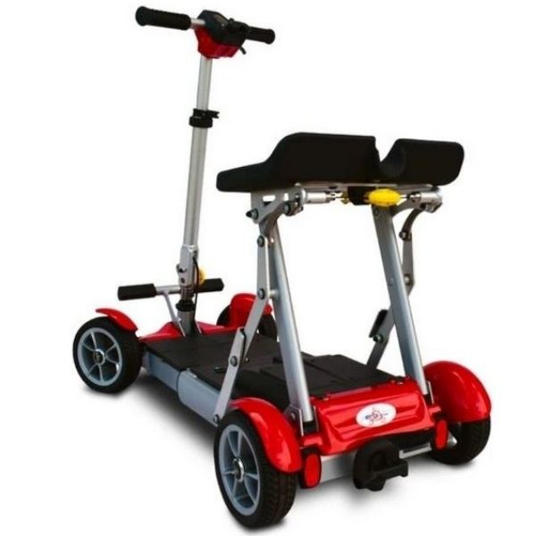 EV Rider Gypsy Ultralight Folding Mobility Scooter Red Back Side View