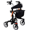 EV Rider Move-x Rollator Black with Orange in Front  Side View