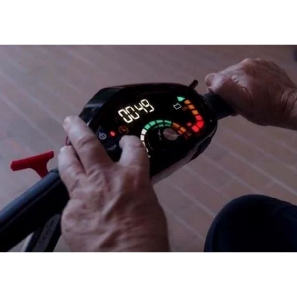 EV Rider Teqno S26 Auto Folding Mobility Scooter Dashboard View