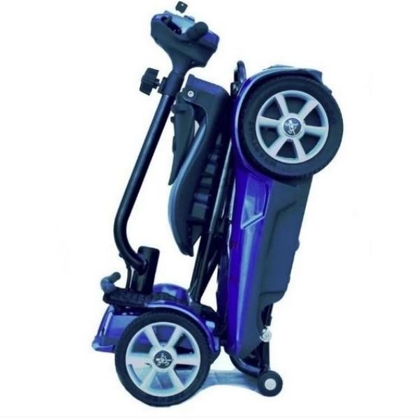 EV Rider Transport 4AF Scooter Sapphire Blue Folded View