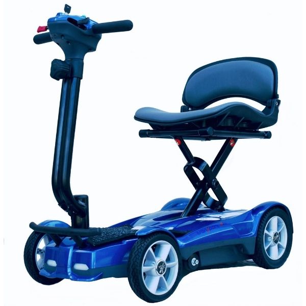 EV Rider Transport 4AF Scooter Sapphire Blue Front Left Side View