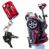 EV Rider Transport AF Auto Folding Scooter Red Key Folded View