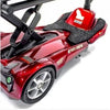 EV Rider Transport AF Auto Folding Scooter Red Rear Side View