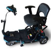 EV Rider Transport Plus Folding Mobility Scooter Blue Left Side View