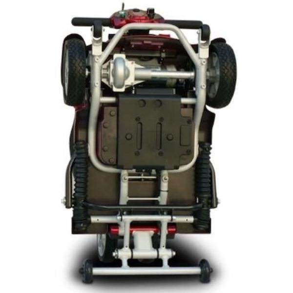 EV Rider Transport Plus Folding Mobility Scooter Red Folded View