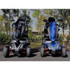 EV Rider Vita  Monster All Terrain Scooter Black and Blue Side by Side View