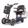 EW-22 Folding Mobility Scooter in Blue Front-Left View