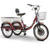 EWheels EW-29 Electric Trike Tricycle scooter Red Front Right Side View